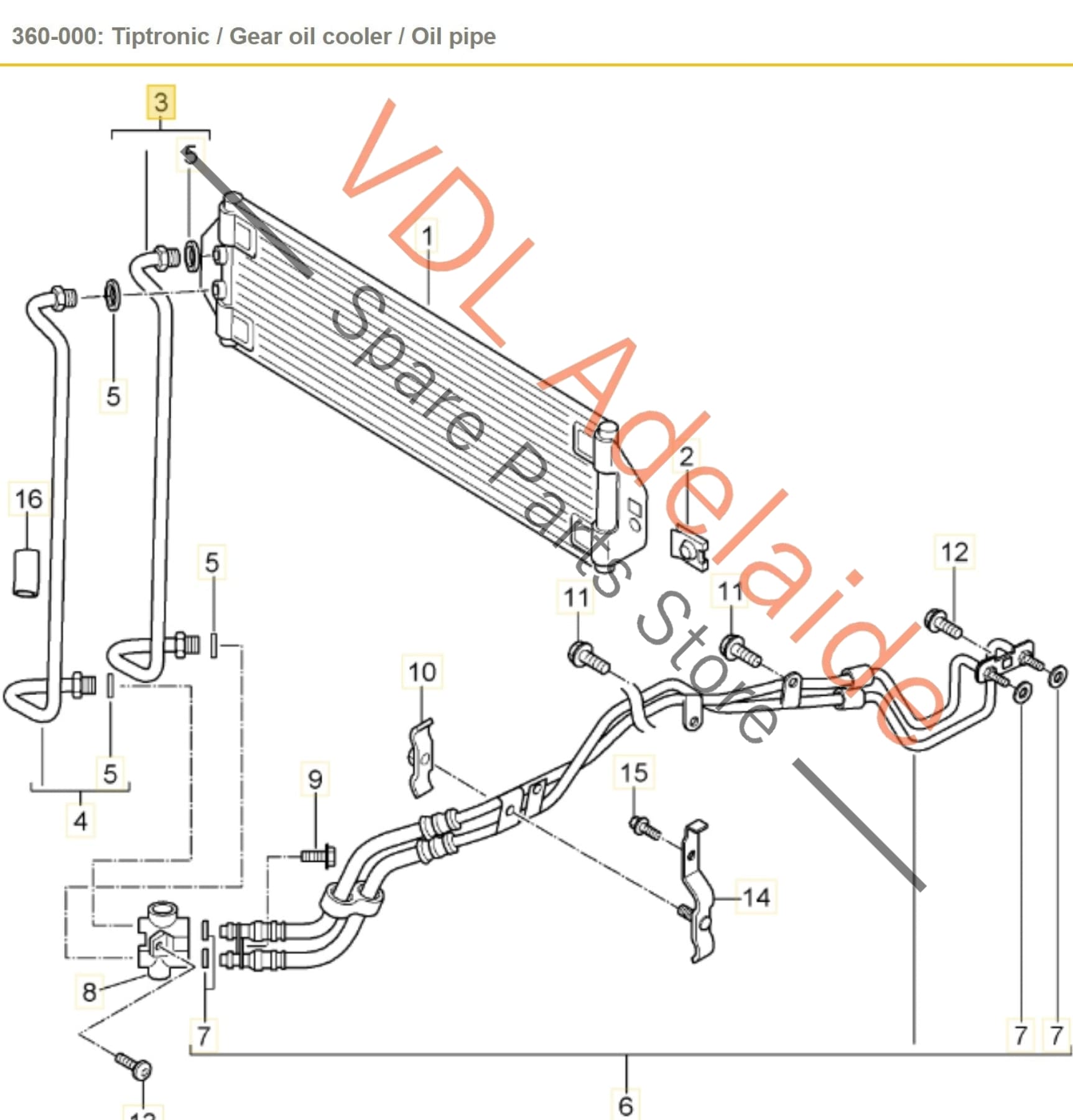 95530717250 7l0317822C   Porsche Cayenne Transmission Cooler Return Hose Pipe Line 95530717250 7l0317822C