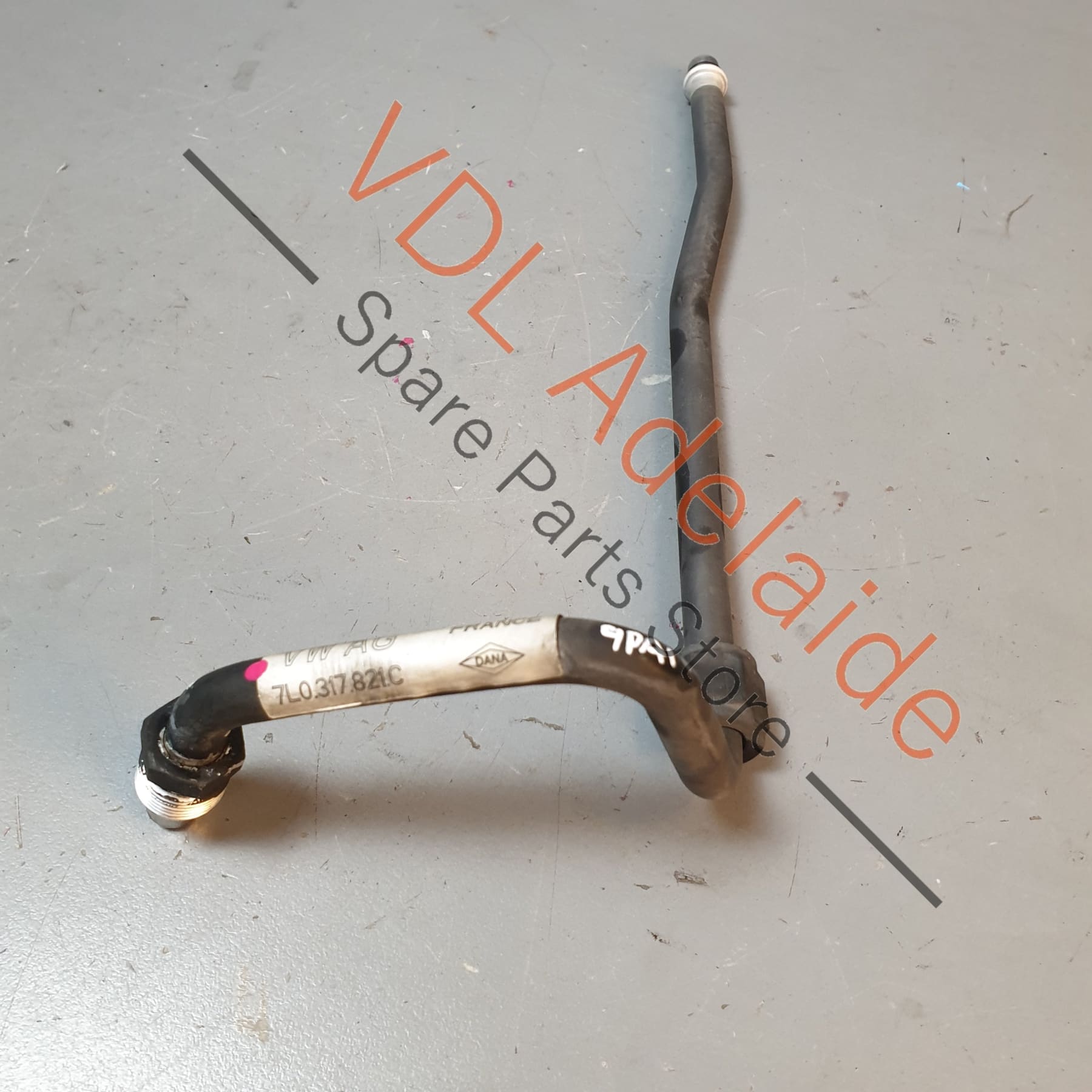 95530717150 7L0317821C   Porsche Cayenne Transmission Cooler Feed Hose Pipe Line 95530717150 7l0317821C