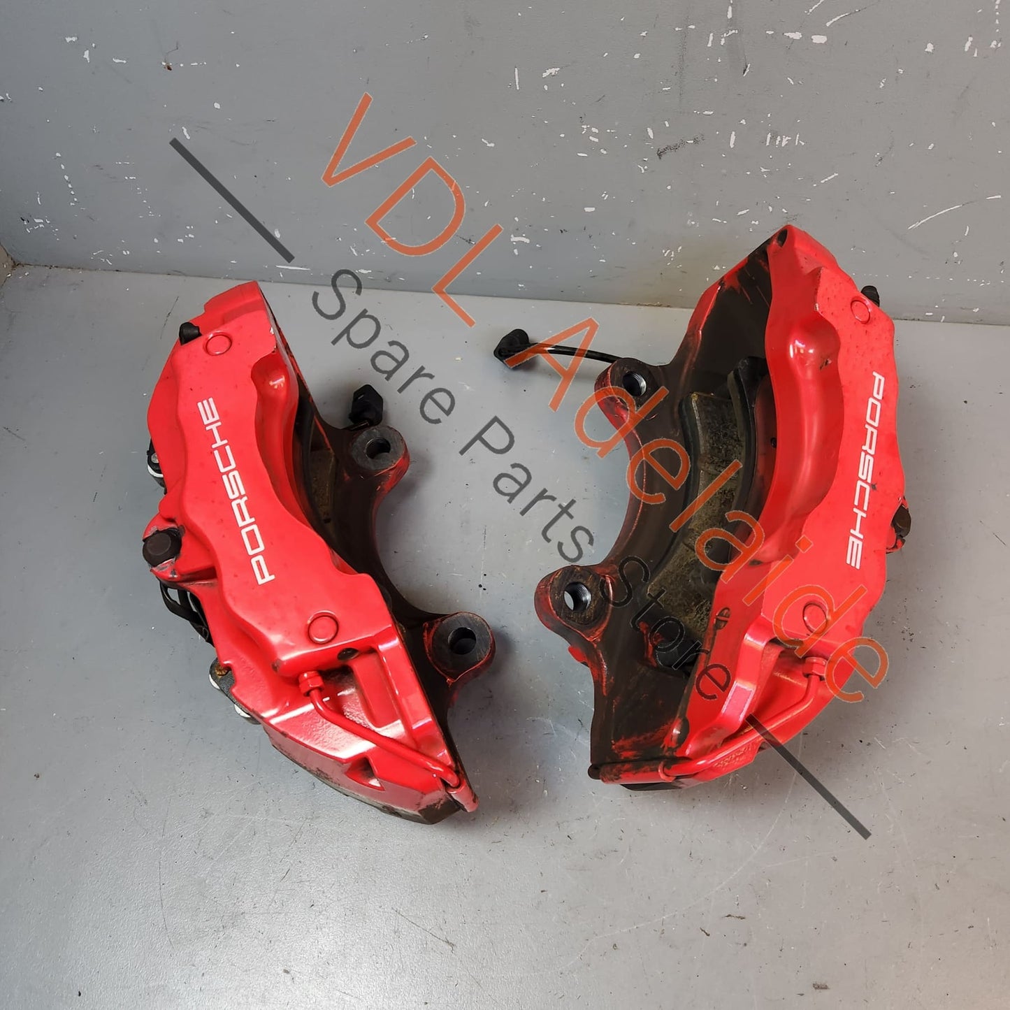 95535142122 95535142222   Pair of Porsche Cayenne GTS Front Brembo 6x Piston Brake Calipers 18ZR Suit 350mm x34mm Rotor