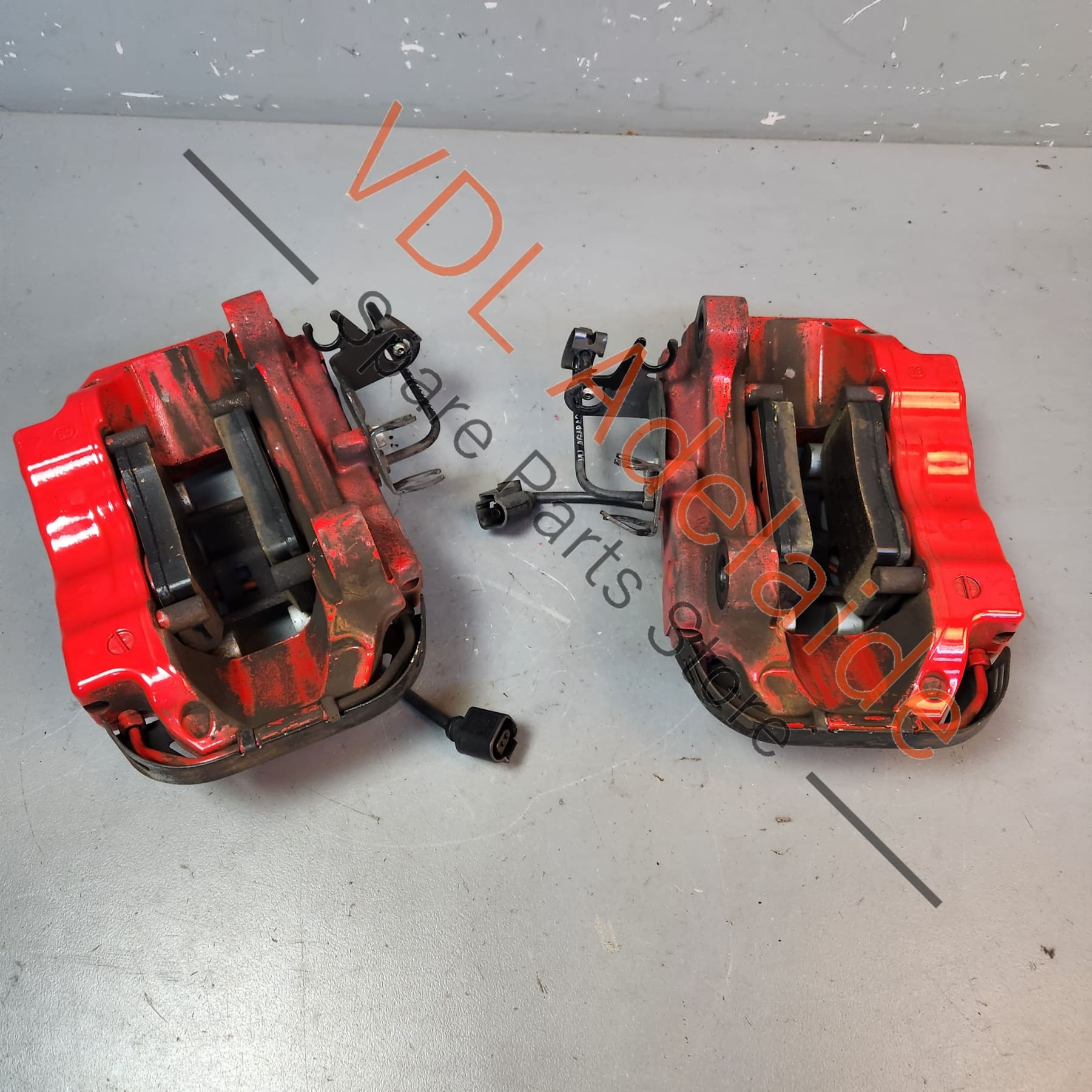95535242151 95535242251   Pair of Porsche Cayenne GTS Rear Brembo 4x Piston Brake Calipers 18ZR Suit 330mm x28mm Rotor