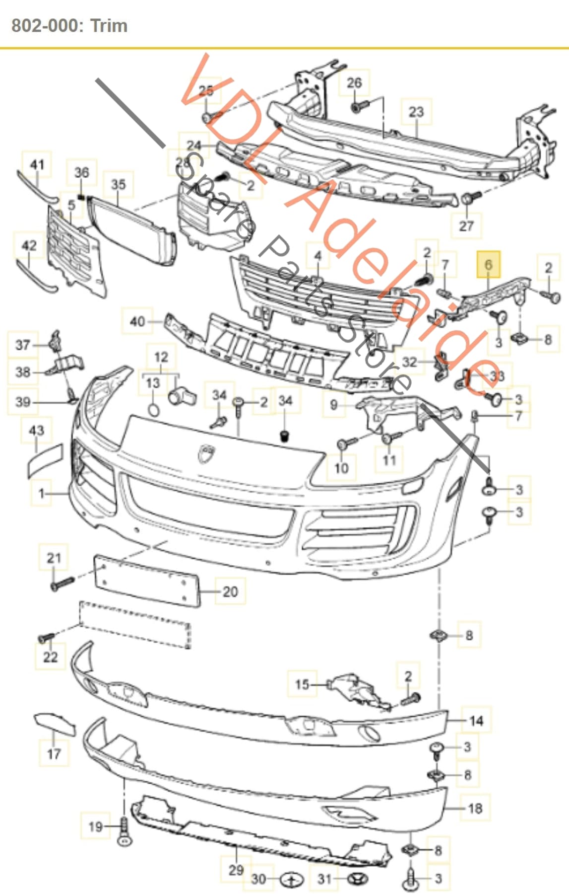 95550504910 7L5807049B   OEM Porsche Cayenne 9PA 955 957 Front Left Bumper Guide Rail bracket 95550504910 7L5807049B