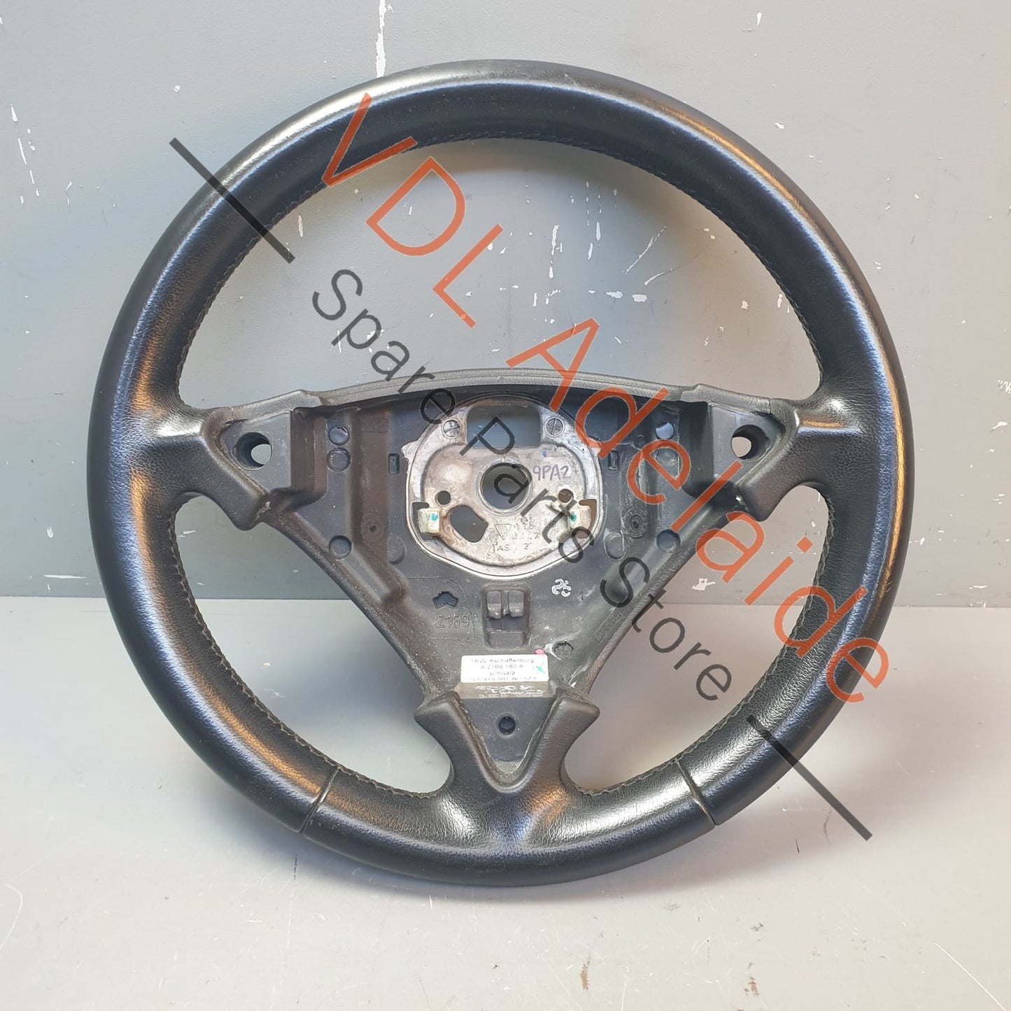 95534780490 7L5419091BC 5Z3   Porsche Cayenne 9PA Steering Wheel Black Leather 955347804905Z3