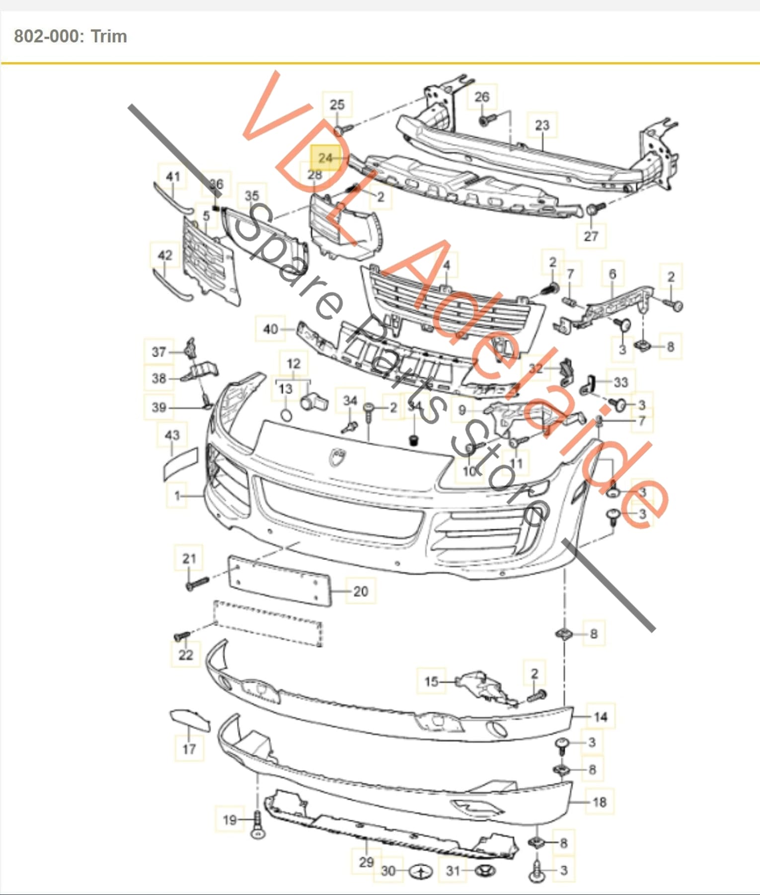 95550510900 95550555010 95550555011  Porsche Cayenne 9PA Front Bumper Reo Reinforcement Bar 95550510900 95550555010 95550555011