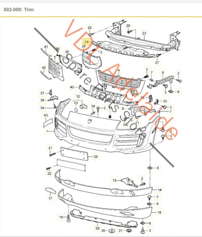 95550510900 95550555010 95550555011  Porsche Cayenne 9PA Front Bumper Reo Reinforcement Bar 95550510900 95550555010 95550555011