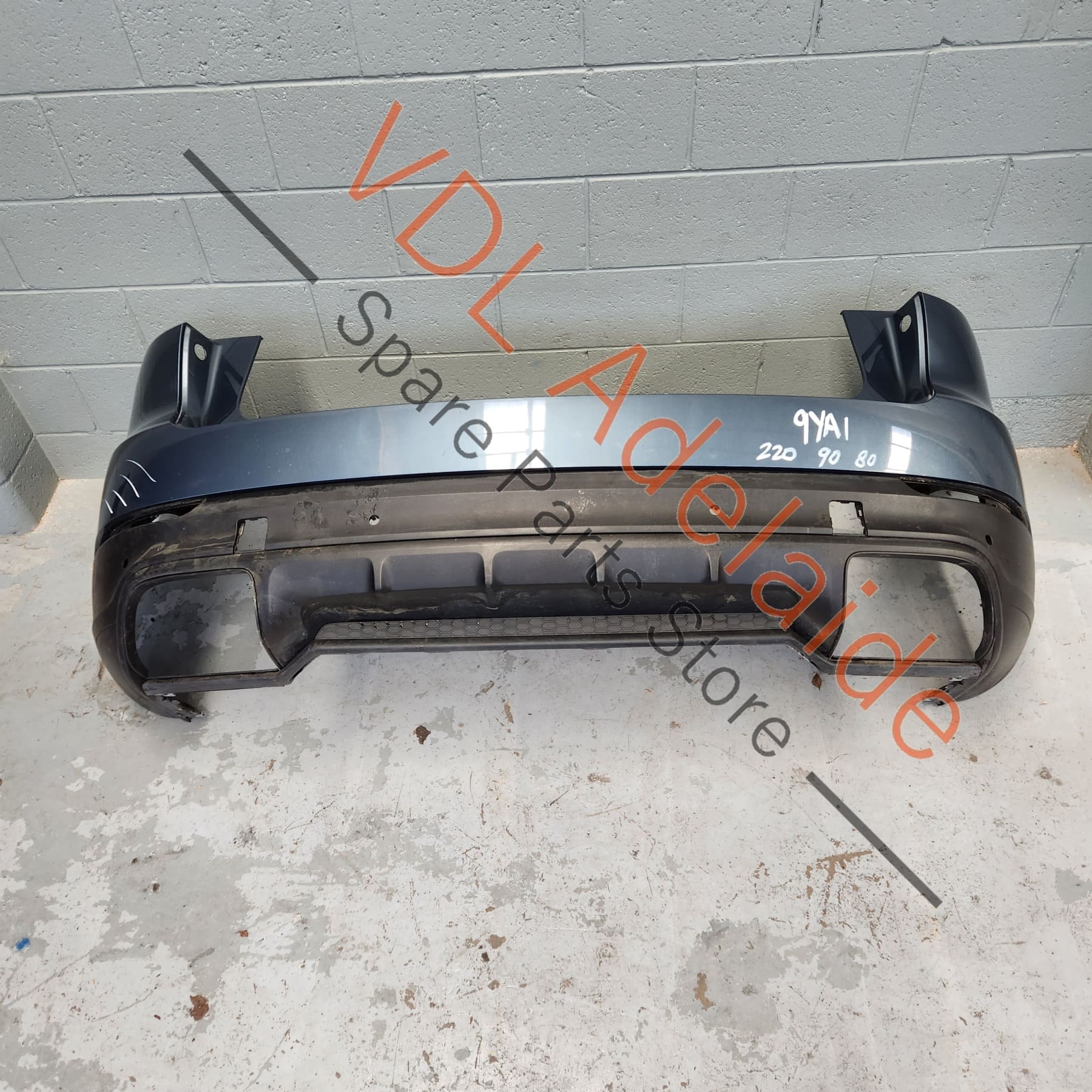 9Y0807417G2X 9Y0807834ALOK1 9Y0807417DG2X Porsche Cayenne 9Y Rear Bumper Bar w lower spoiler Biscay Blue