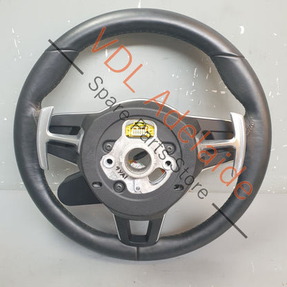 9Y0419091KEA34 95B419732BGT8 971919680B6N3 Porsche Cayenne 9Y Complete Genuine OEM Sport Chrono Equipped Steering Wheel w Shift Paddles