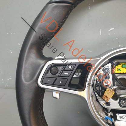 9Y0419091KEA34 95B419732BGT8 971919680B6N3 Porsche Cayenne 9Y Complete Genuine OEM Sport Chrono Equipped Steering Wheel w Shift Paddles