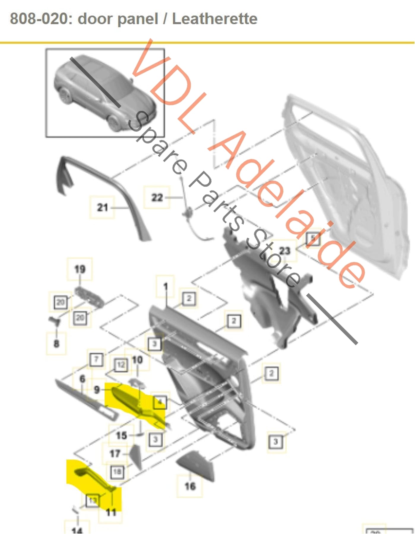 9Y0867364R21U 9Y08671625Q0 9Y0867364F Porsche Cayenne E3 9YA 9YB Rear Right Interior Armrest Door Handle Pull Grip Black Leather