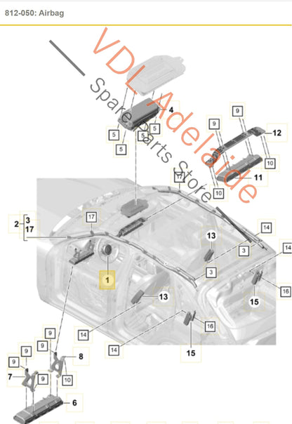 9Y0880201D5Q0 9Y0880201AP5Q0  Porsche Cayenne E3 9YA 9YB Drivers Steering Wheel Airbag 9Y0880201D 5Q0 9Y0880201AP 5Q0