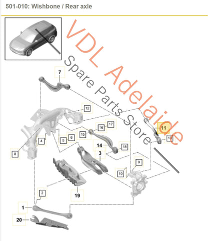 PAB505398 4M0505398 4M0505372  Porsche Cayenne E3 Audi Q7 Q5 Rear Right Suspension Wishbone Control Arm 4M0505398 PAB505398 4M0505372