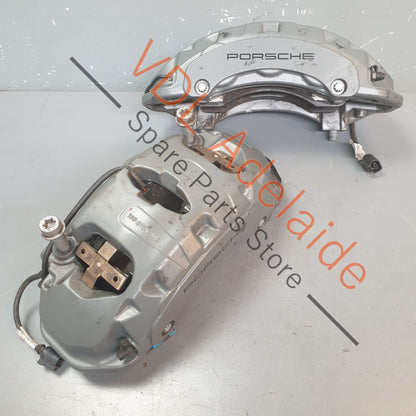 9Y0615123AF 9Y0615124AF 9Y0615123AG 9Y0615124AG Porsche Cayenne E3 9YA 19in 6 Pot Piston Brembo Front Brake Caliper Set 9Y0615123AF 9Y0615124AF Radial Mount