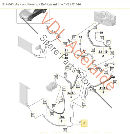 9Y0816741T 9Y0816741A   Porsche Cayenne E3 9YA 9YB AC Refrigerant Hose Pipe 9Y0816741T 9Y0816741T