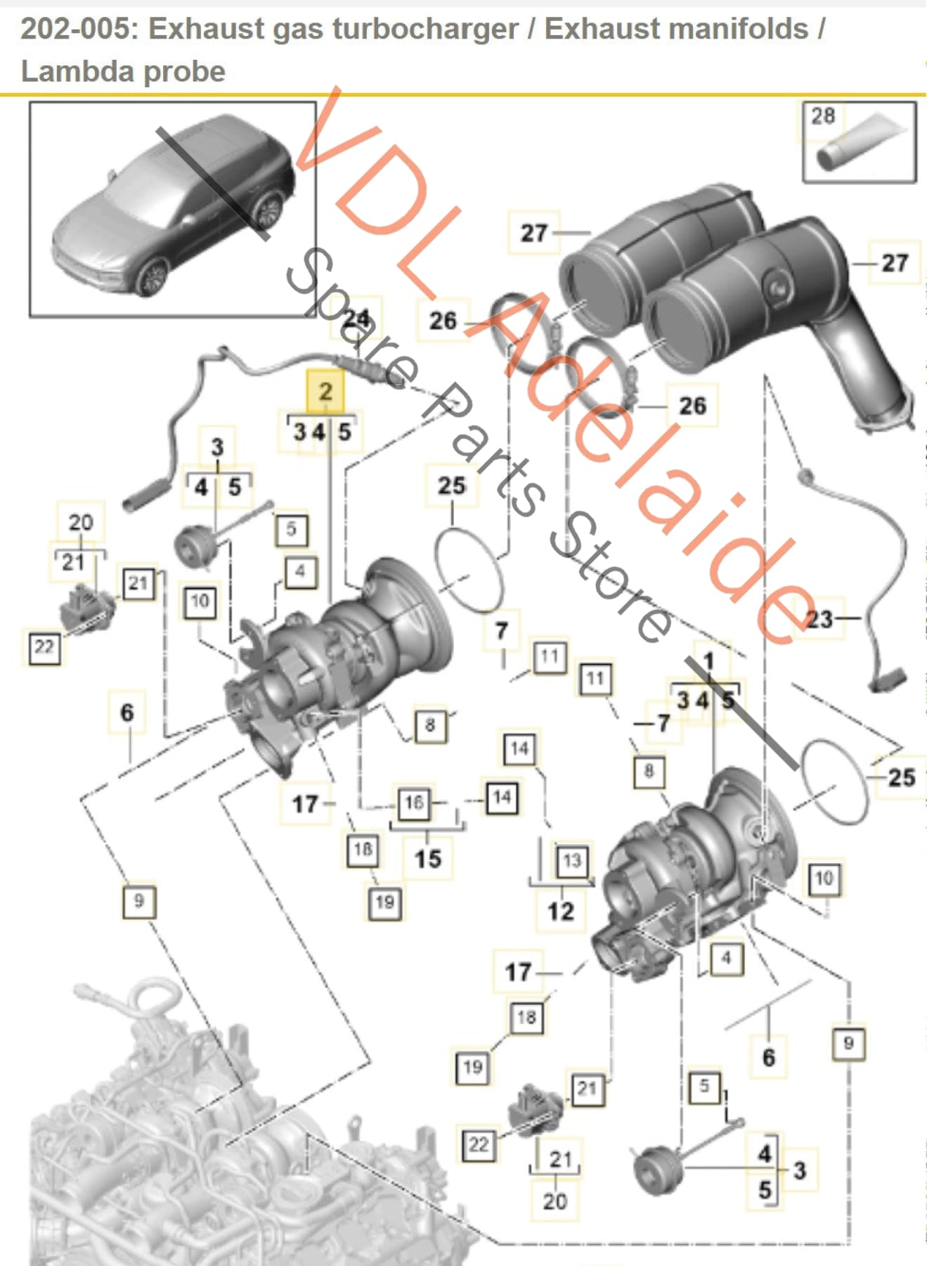 06M145702N 9A714570200 PAB145704C  Audi RS4 RS5 Porsche Cayenne 324kw 2.9 V6 Right Side Turbo Turbocharger 9A714570200 PAB145704C 06M145702N