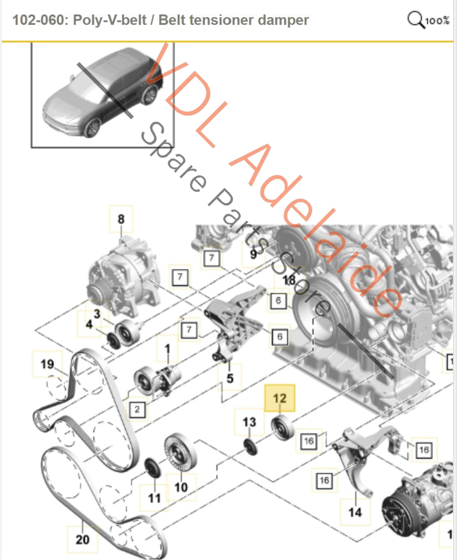 06M260938J 9A726093806 9A726093805  Porsche Cayenne E3 Audi RS5 2.9 Engine Idler Pulley 9A726093806 06M260938J