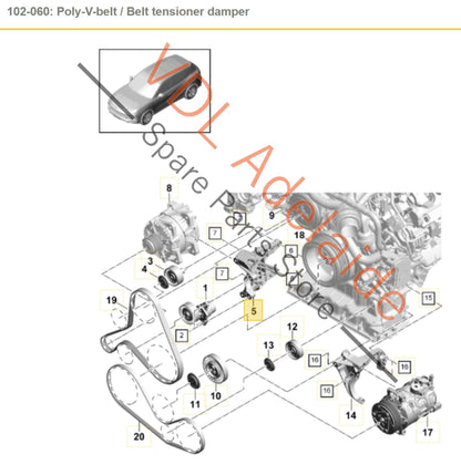 06M903143AC 9A790314310  Porsche Cayenne E3 9Y Alternator Bracket Alloy Aluminium 9A790314310 06M903143AC