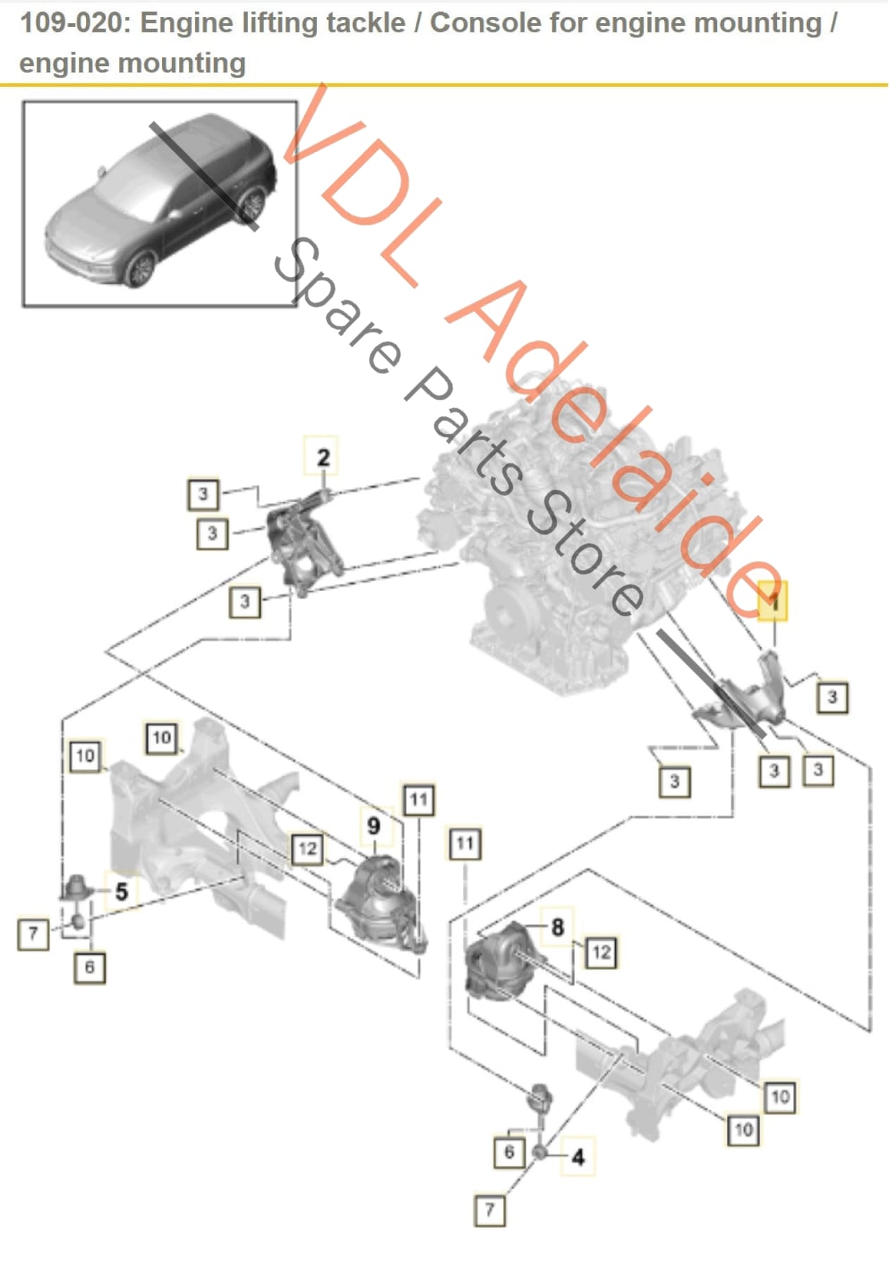 4M0199307BG PAB19930710
PAB19930710 PAB199307A Porsche Cayenne E3 9Y Left Side Engine Mount Support Bracket Suits 2.9 Bi-Turbo 4M0199307BG PAB19930710