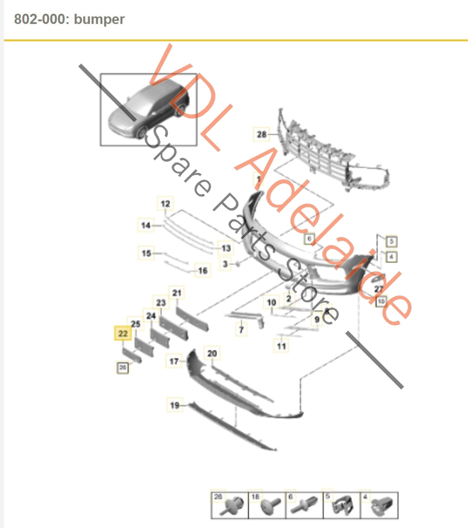 9Y0807287D 9Y0807287DOK1  Porsche Cayenne E3 9Y Front Bumper Licence Plate Holder Trim 9Y0807287D OK1