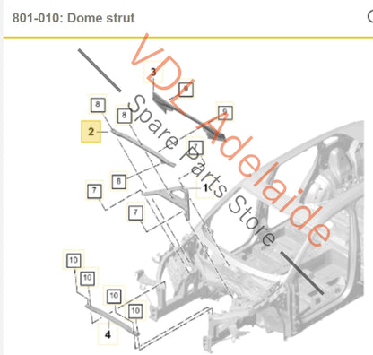 
PAB80564500 4M0805645B  Porsche Cayenne E3 9Y Aluminium Engine Bay Brace Support Frame PAB80564500 4M0805645B