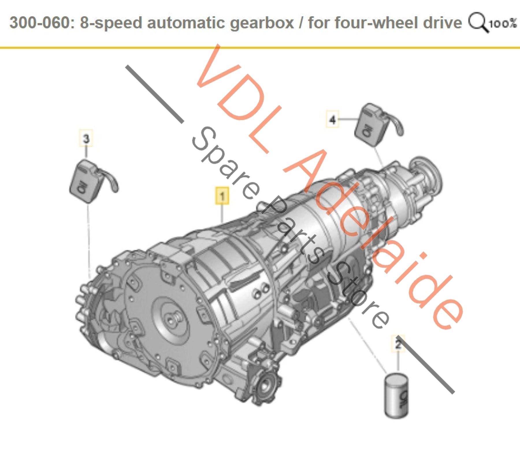 0D5300040001 0D5300040  Audi S4 S5 B9 8 Speed Transmission Gearbox SHP Only 34xxxkm 0D5300040 001