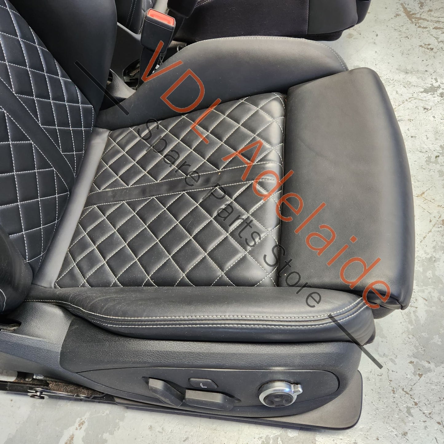    Audi S4 A4 Front Electric & Heated Diamond Stitch Leather Seat Seats Pair