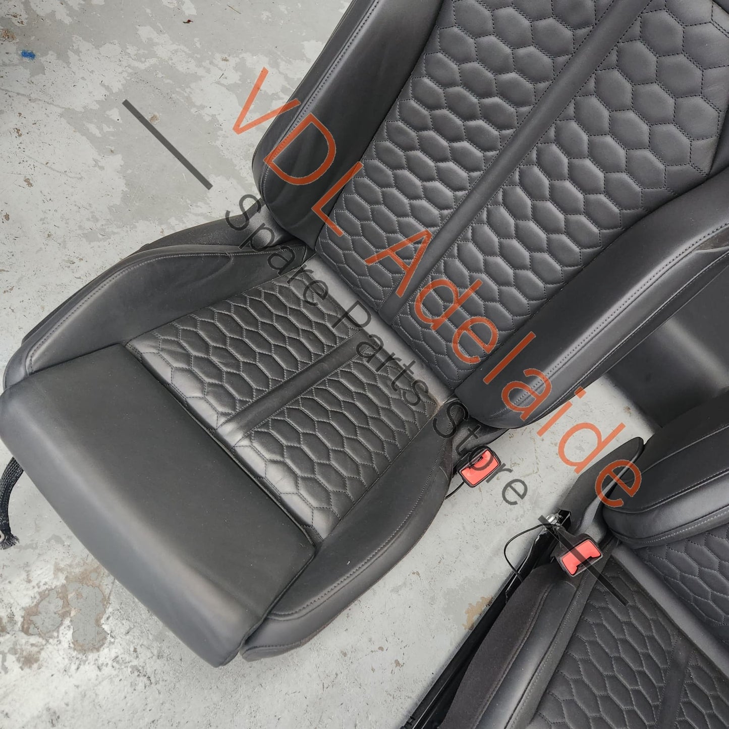     Audi RSQ3 Diamond Stitch Black Leather Seat Set Front & Rear