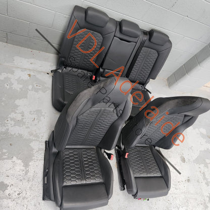     Audi RSQ3 Diamond Stitch Black Leather Seat Set Front & Rear