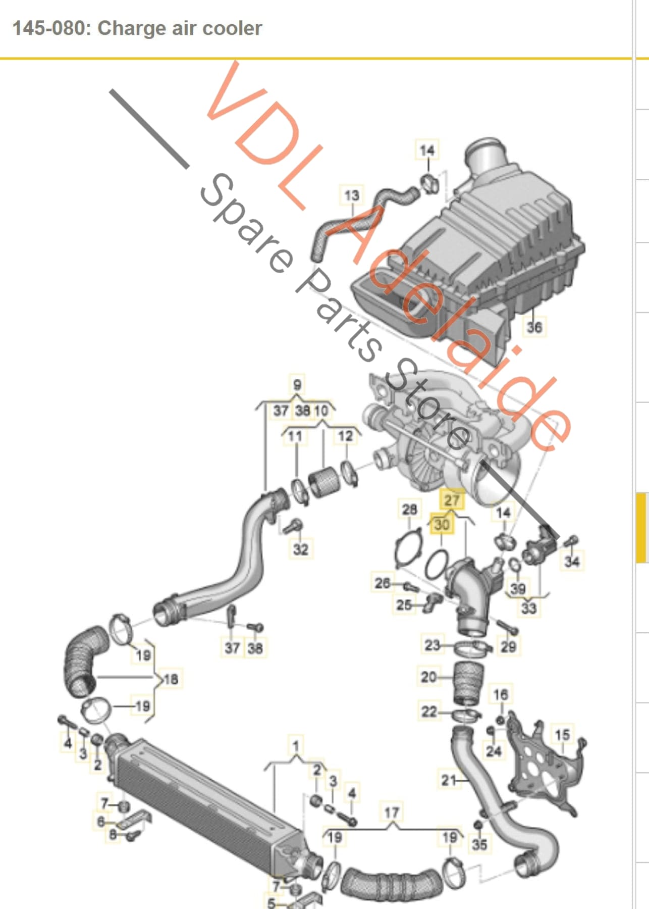 07K133066D    Audi RS3 CZGB Alloy Inlet Manifold Pipe 07K133066D
