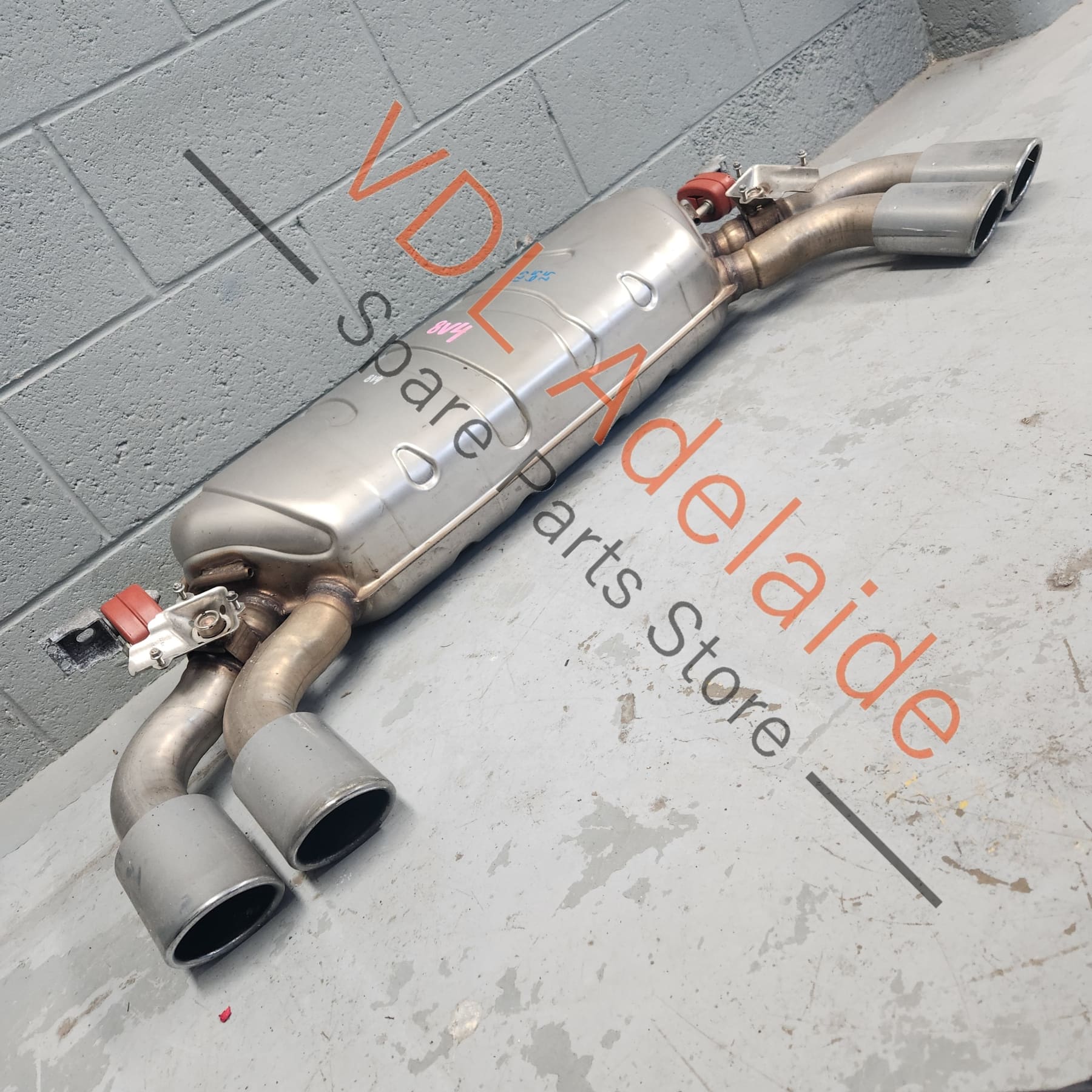 8V4253609AK    Audi S3 8V Exhaust Stock Standard Rear Silencer Muffler Box with Quad exhaust Outlets 8V4253609AK