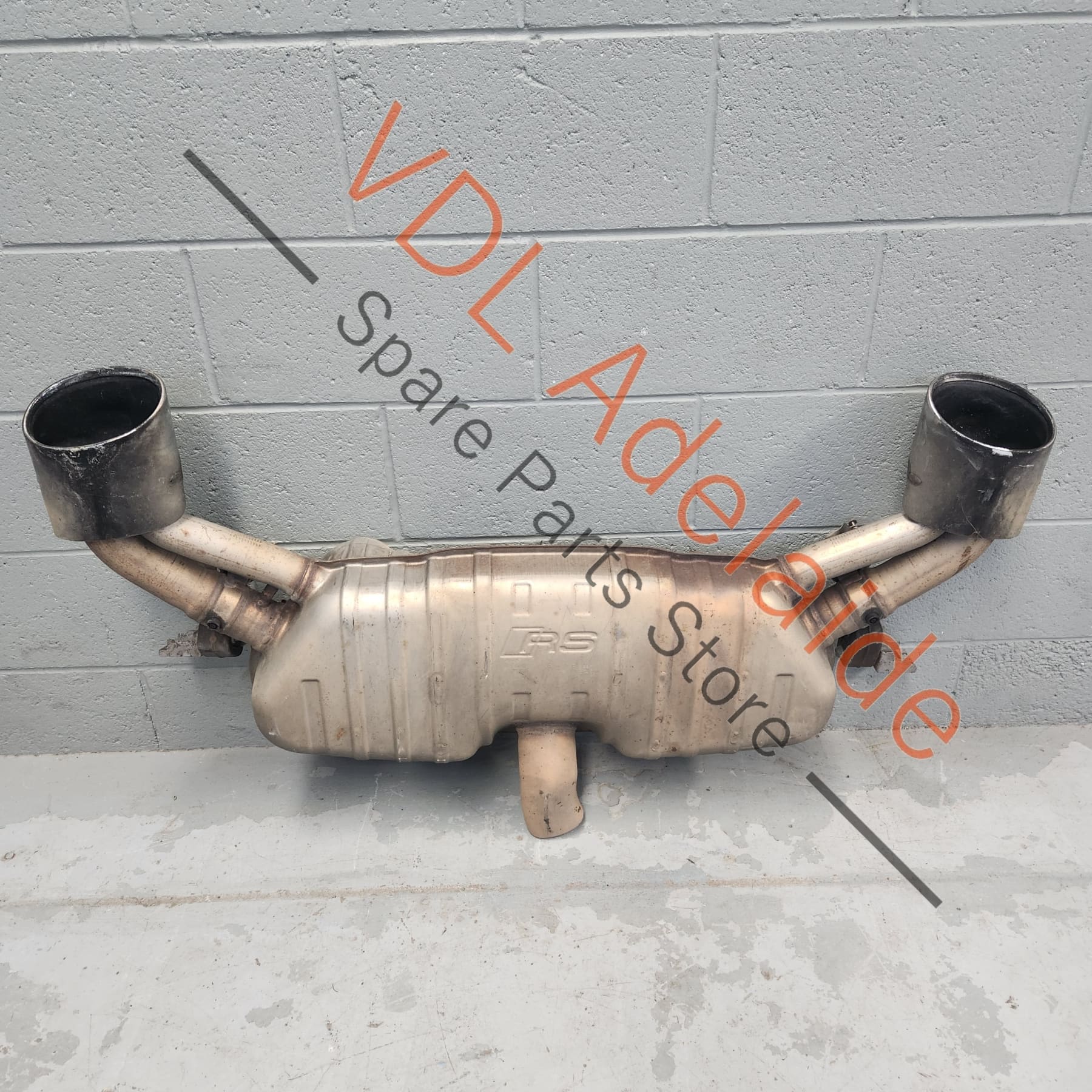 Audi RS3 8V Exhaust Stock Standard Rear Silencer Muffler Box Dual Oval