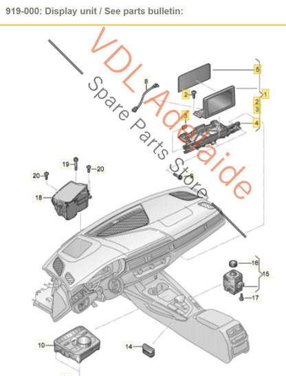 8W8919605    Audi A4 S4 RS4 RS5 B9 HIGH Alpine 8.25in MMI Interface Display INNOLUX 8W8919605