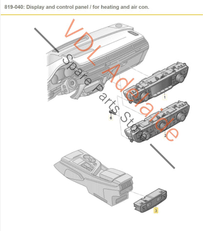 8W0919158 8W0919158SWI   Audi A4 S4 B9 Rear Passenger Air Conditoning Switch Display Unit 8W0919158 SWI