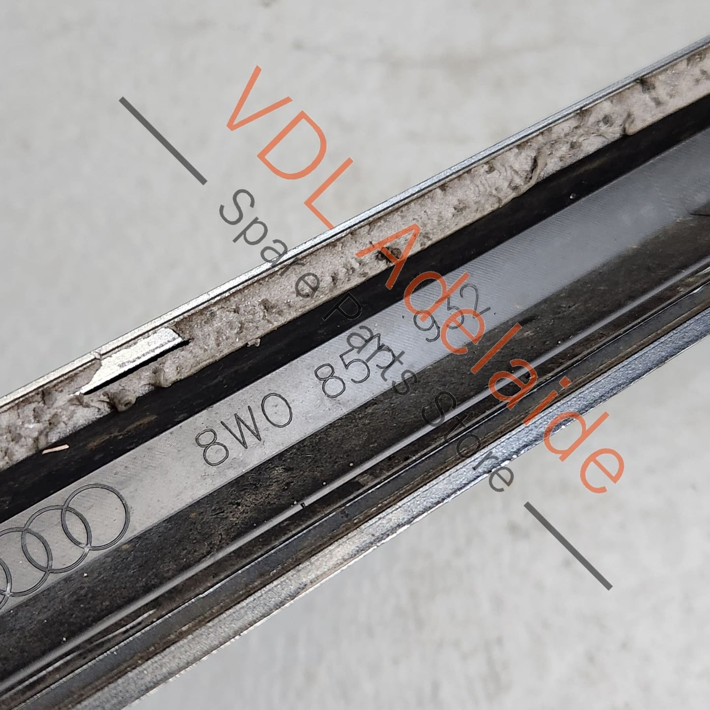 8W0853931   Audi A4 S4 B9 Right Side Skirt Exterior Molding Stone Guard for Sil Rocker Panel 8W0853932