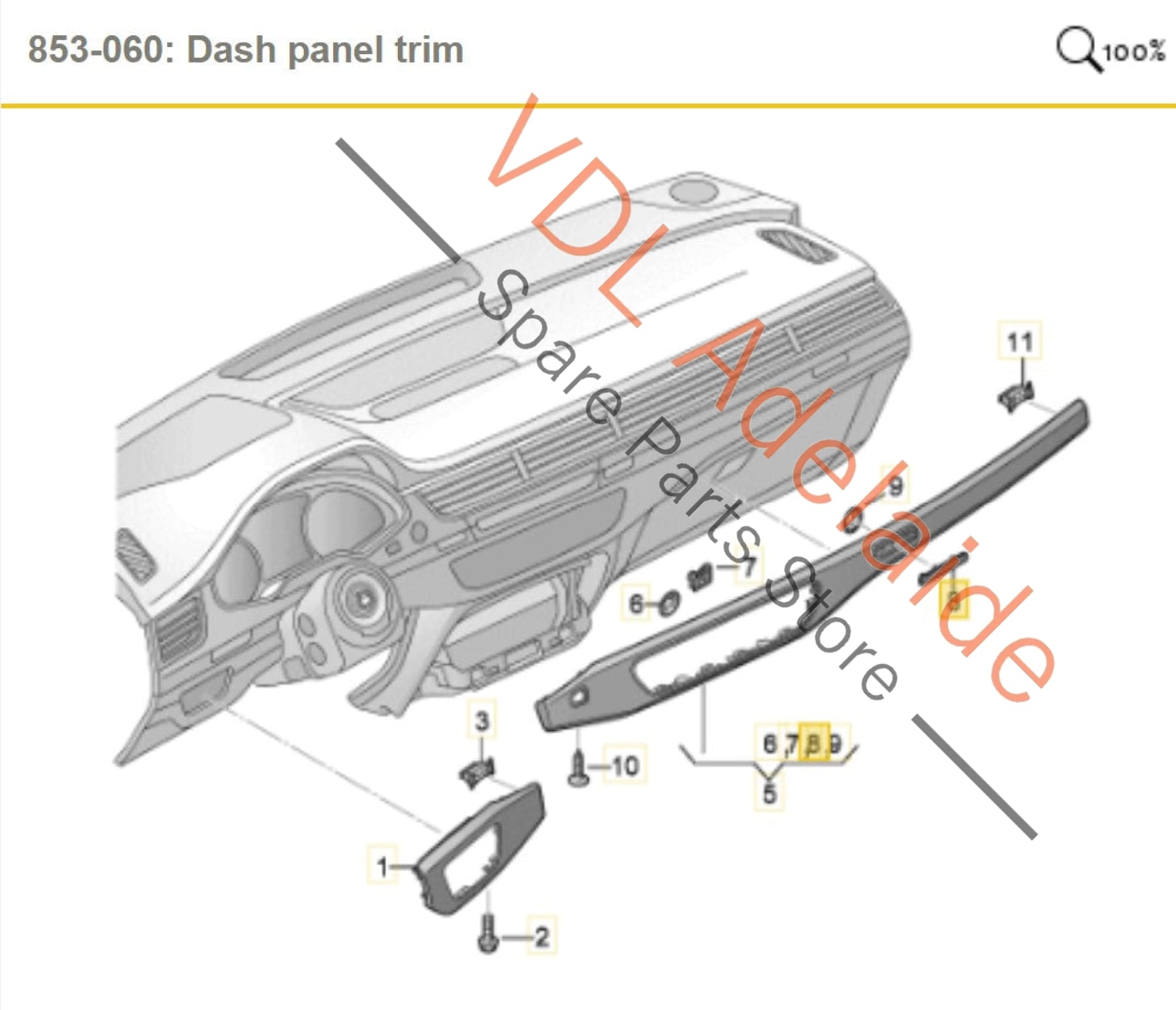 8W0853191 8W08531913Q7  Audi Quattro Dashboard Badge Embelem Inscription 8W0853191 3Q7 8W0853191A