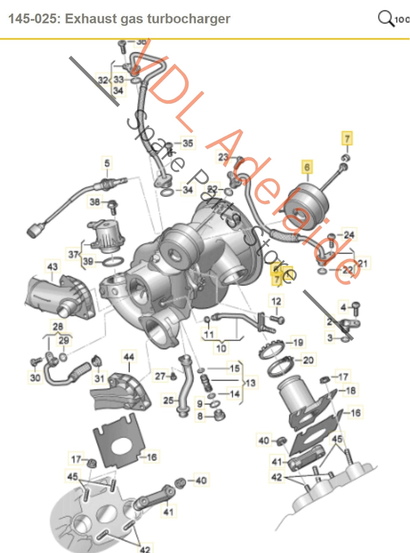 06M145689J 06M145689AC  Genuine OEM Audi A4 S4 SQ5 Turbo Turbocharger 06M145689J for V6 Petrol 3.0L 06M145689AC