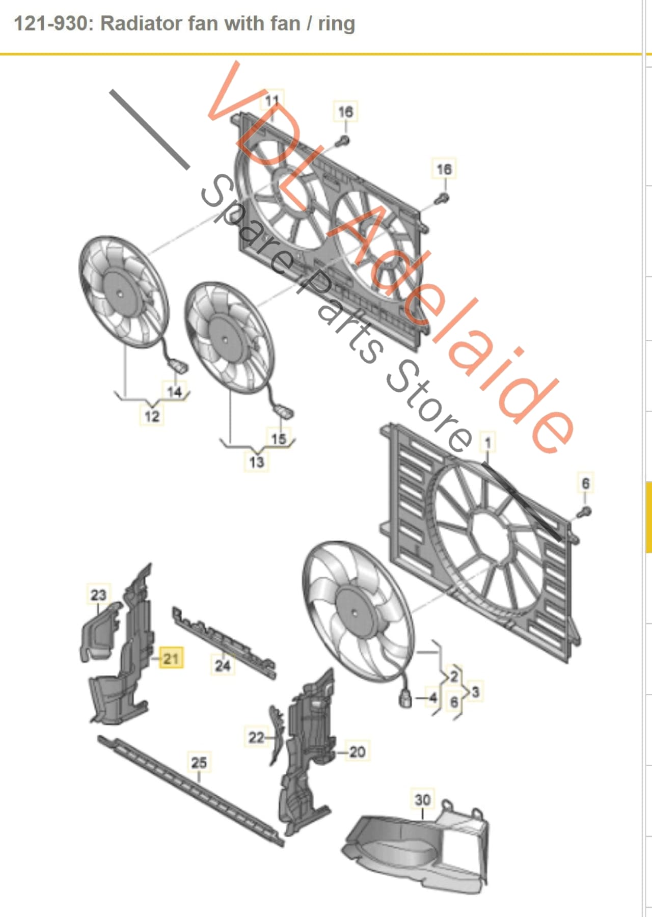 8W0121283AN 8W0121284AN  Audi S4 B9 Front Radiator Air Guide Left & Right 8W0121283AN 8W0121284AN