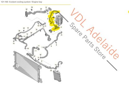 8W2122109E 8W2121123B  Audi A4 S4 Coolant Reservoir Tank Hoses 8W2122109E 8W2121123B