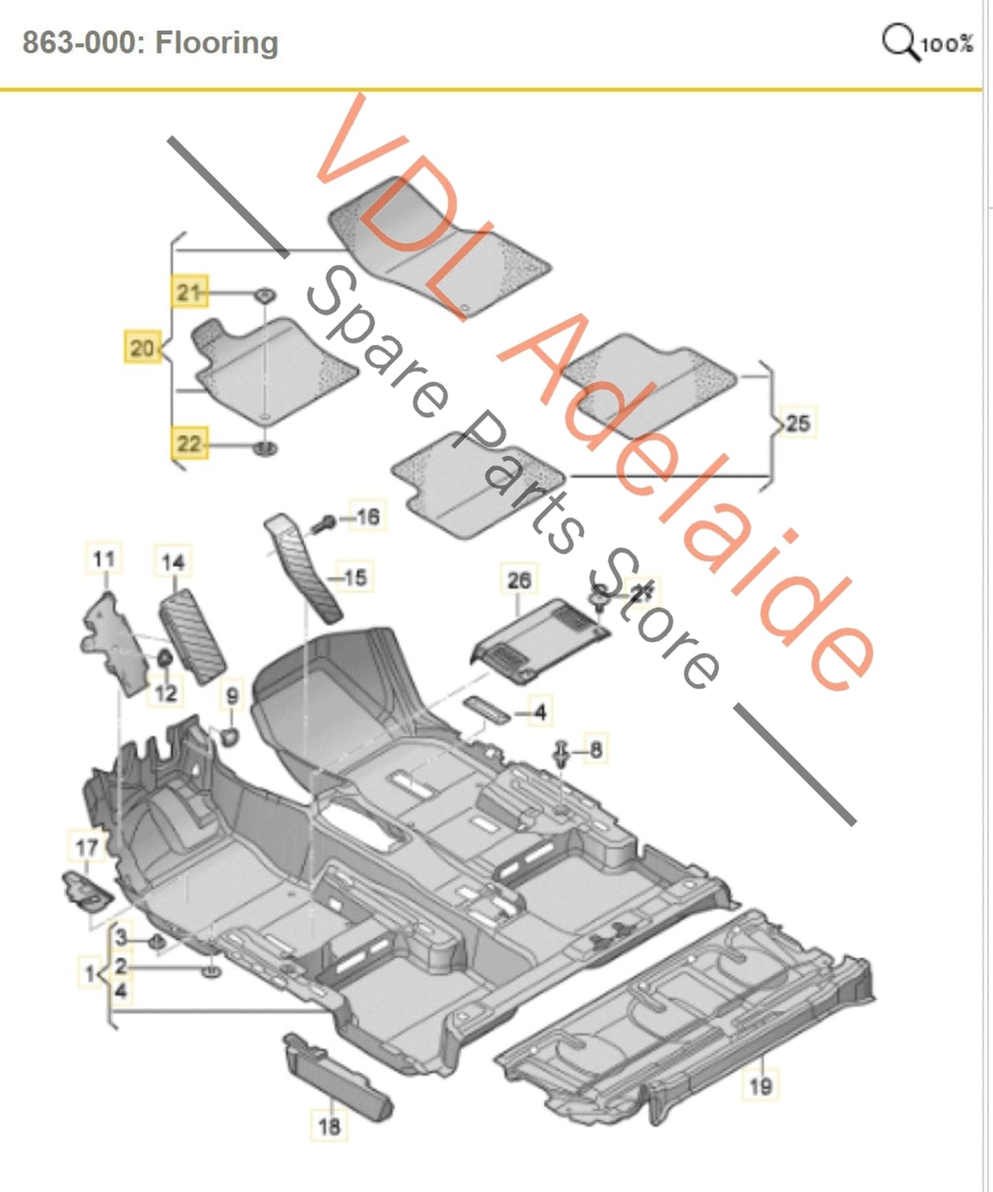 80C863691QA5    Audi Q3 SQ3 RSQ3 Set of Floor Mats Carpets for RHD Model 80C863691 QA5