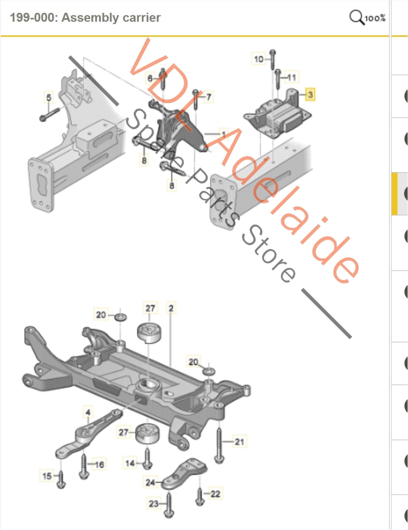 5QA199555F    Audi RSQ3 Engine Gearbox Mount Left Side 5QA199555F