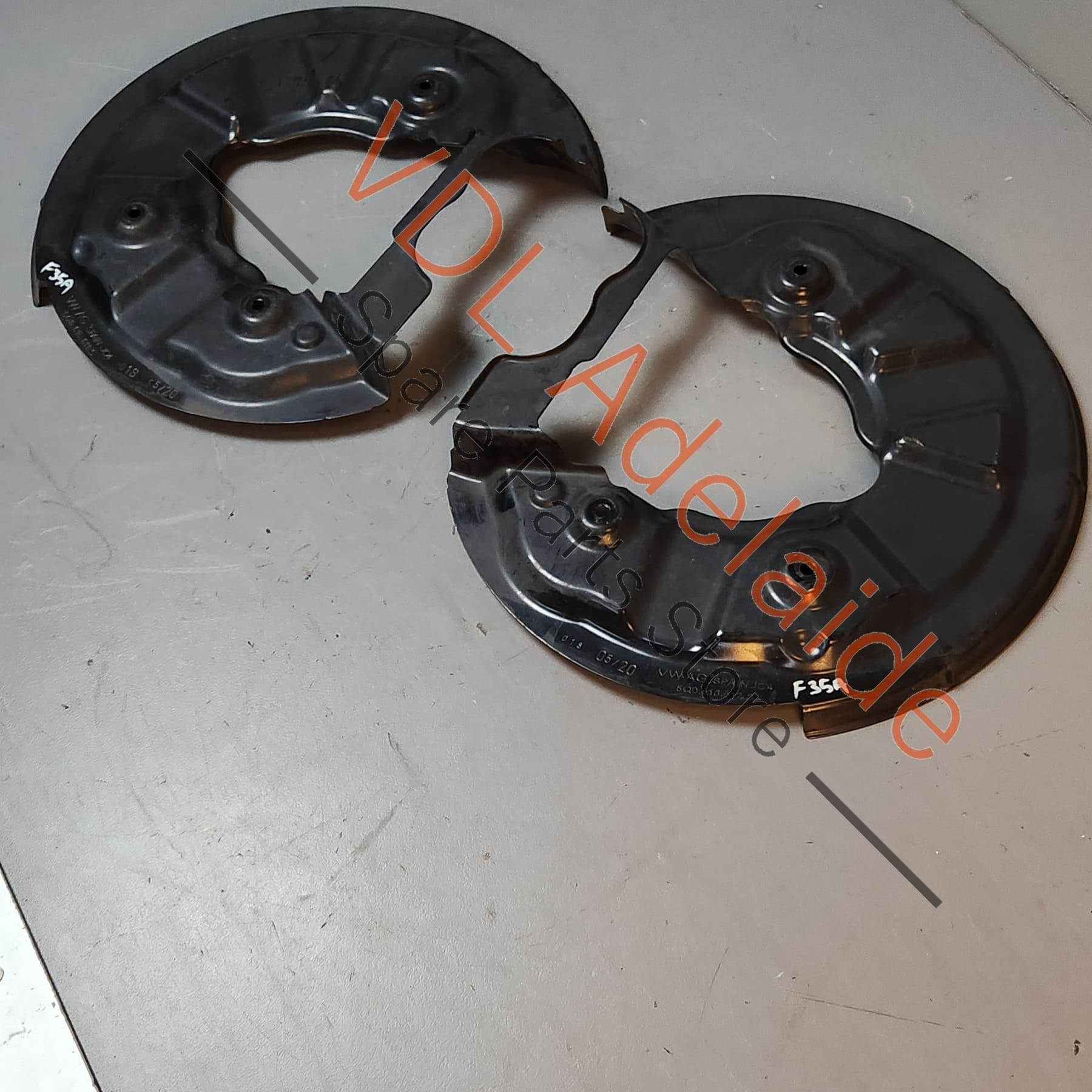 5Q0615611S 5Q0615612S   Audi RS3 RSQ3 Pair of 310mm Rear Brake Dust Shields 5Q0615611S 5Q0615612S