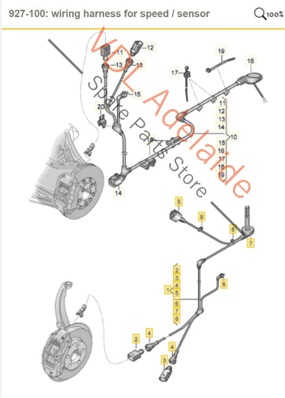 5TA927903M 5TA927903G   VW Audi Q3 Tiguan A3 Skoda Front Left Wheel Wiring Harness Cable Section 5TA927903G 5TA927903M