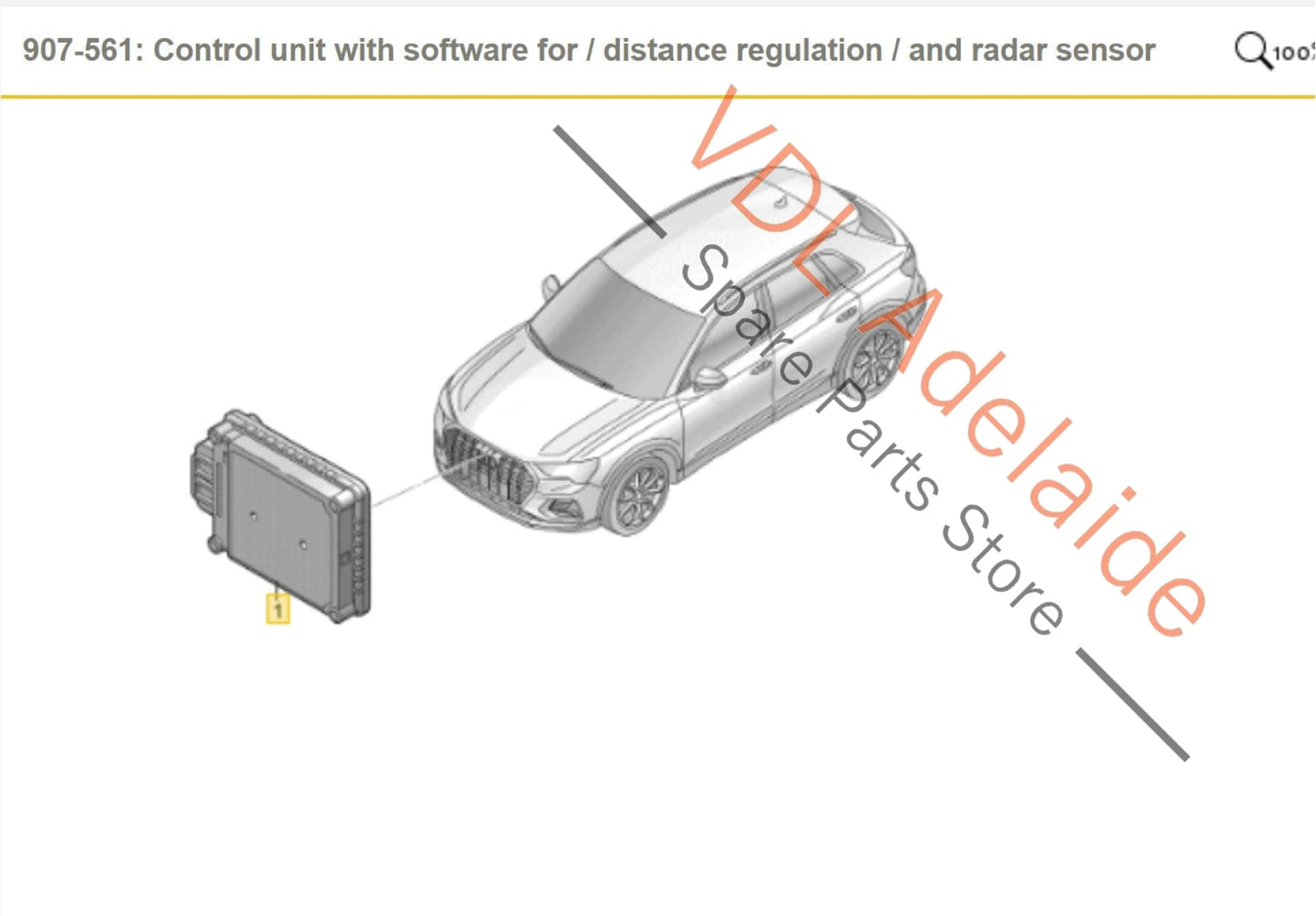 2Q0907561E 2Q0907561N   Audi VW Front Radar Sensor for Guided Cruise 2Q0907561E 2Q0907561N