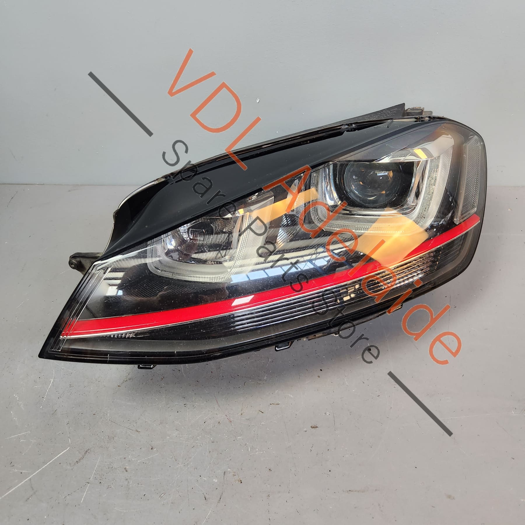 5G2941753A 8K0941597E 3D0941329D 4G0907697F Genuine OEM VW Golf Gti MK7 Front Left LED Headlight Red Stripe for RHD Complete with Modules 5G2941753A 8K0941597E 3D0941329D 4G0907697F