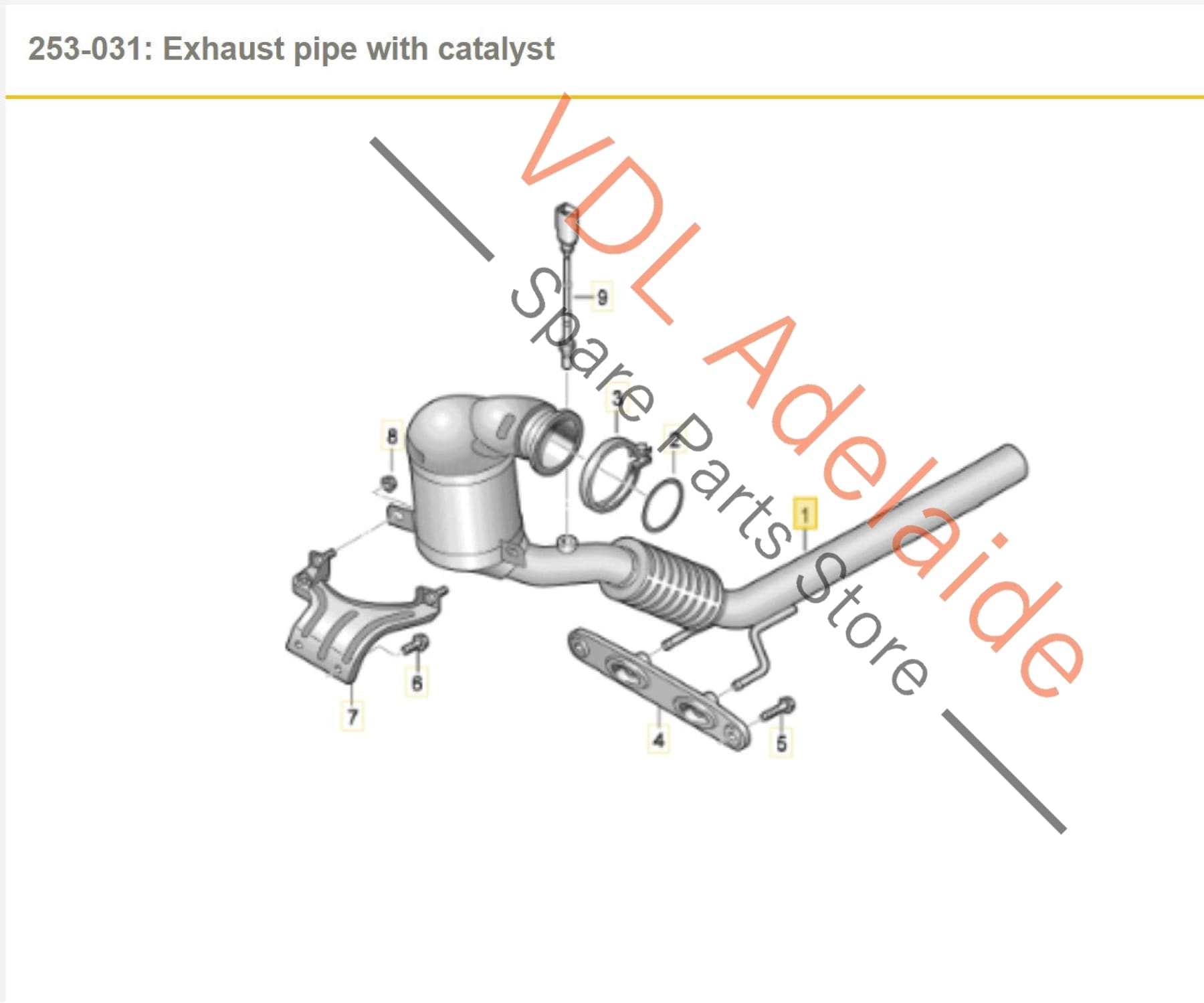 5Q0254502DX    VW Golf MK7 Gti 2.0 TSI Exhaust Catalytic Converter Cat 5Q0254502DX for CHHA, CHHB, CXDA