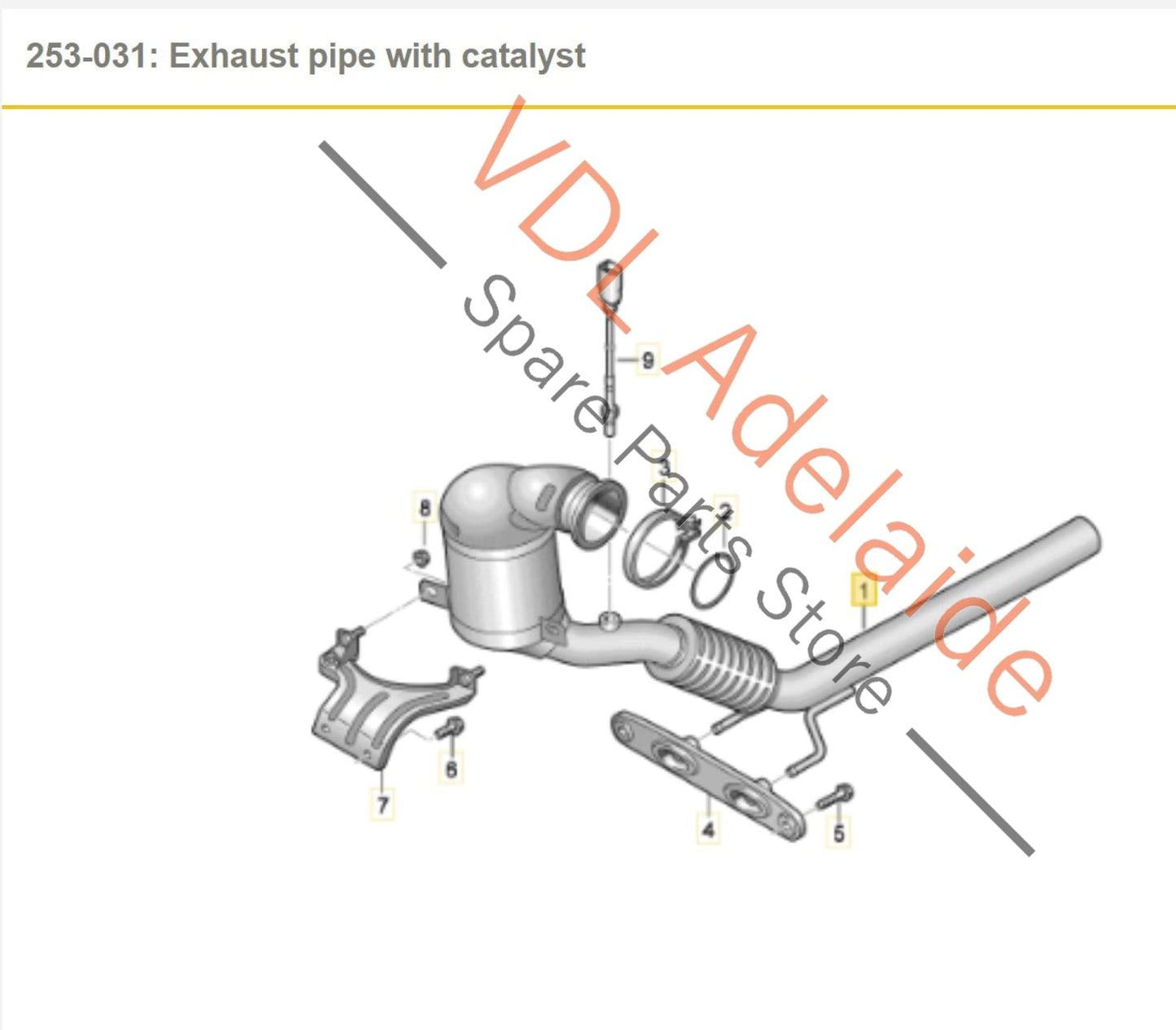 Audi S3 8V VW Golf MK7 R 2.0 TSI Exhaust Catalytic Converter Cat 5Q0254502KX for CJXC CJXF