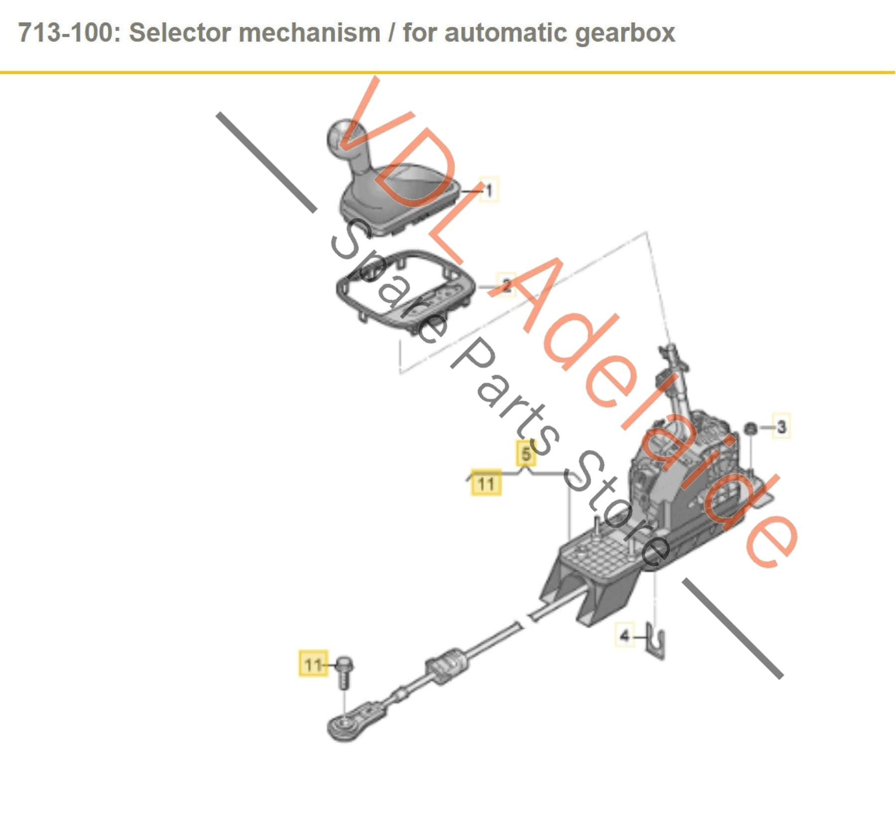 83C713023A    Audi RSQ3 F3 Gear Selector Shifter Mechanism 83C713023A