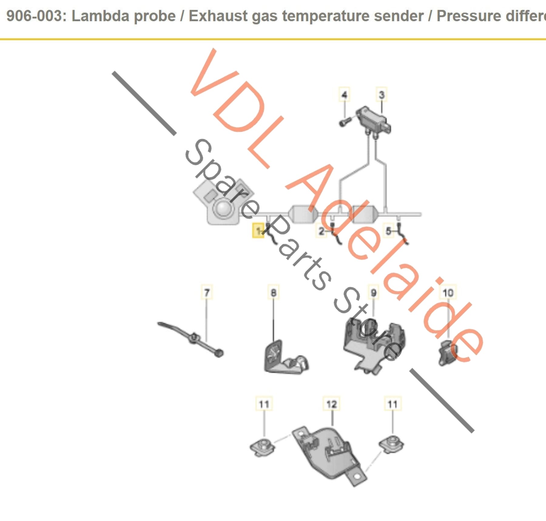 07K906265 07K906262G   Audi RS3 RSQ3 F3 Exhaust Lambda Probe Oxygen Sensor Before Cat 07K906265 07K906262G