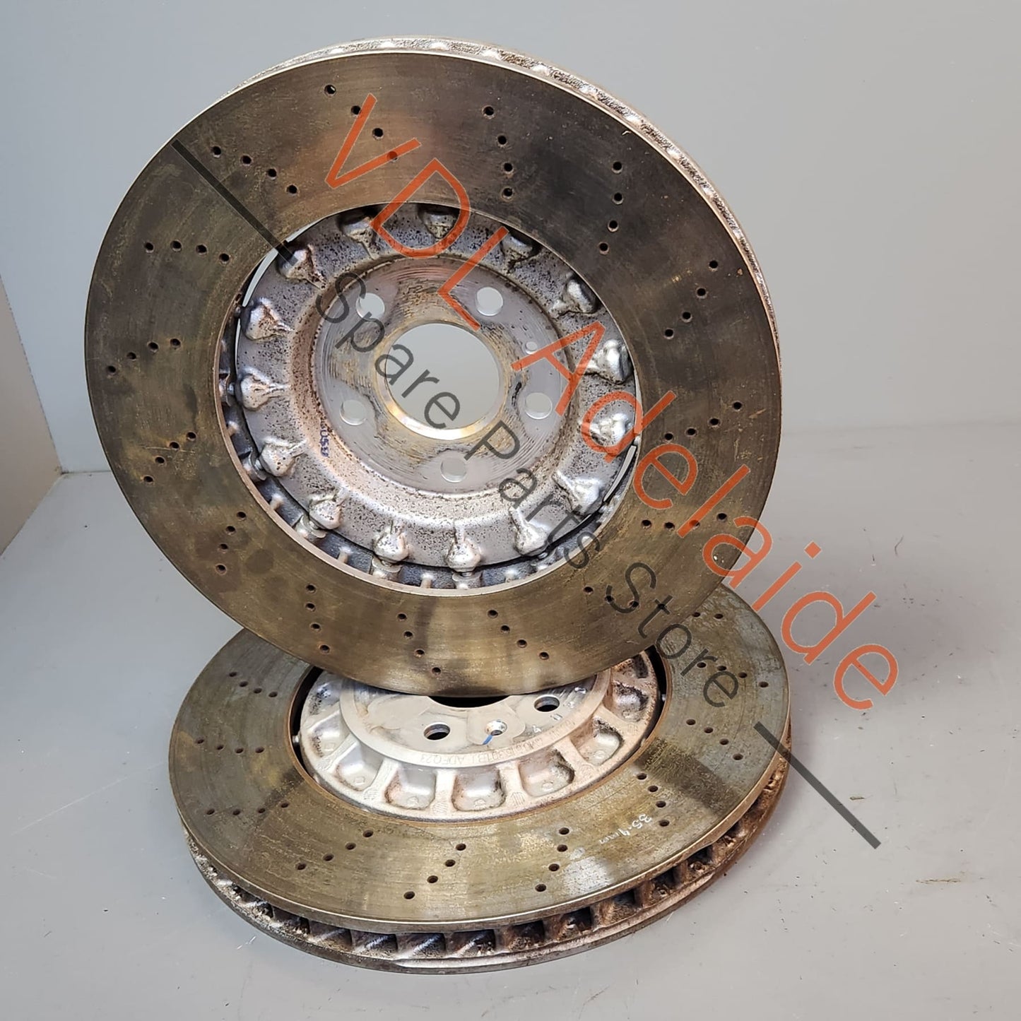 4M0615301BJ    PAIR OF Audi RSQ3 F3 Front Vented & Punched Disc Brake Rotor Rotors 374mm x 36mm 4M0615301BJ