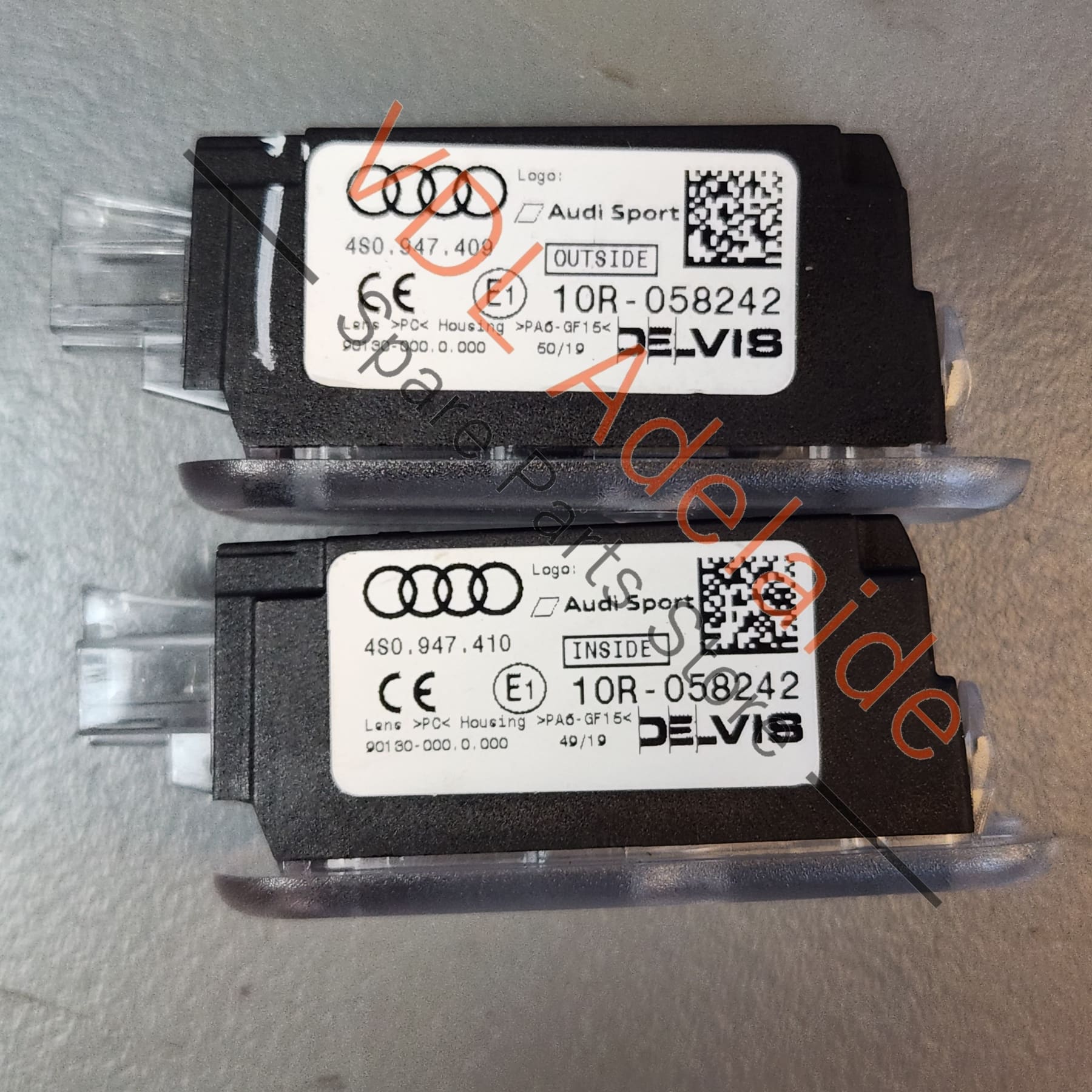 4S0947409 4S0947410   Pair of Genuine Audi RSQ3 Audi Sport Courtesy Puddle Light for Floor Projection 4S0947409 4S0947410