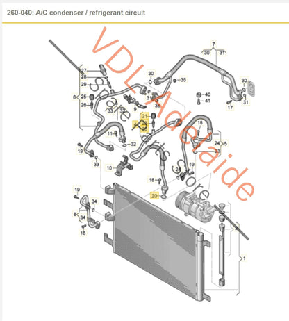 8V0816743    Audi RS3 RSQ3 F3 Air Conditioning AC Refrigerant Hose Pipe 8V0816743