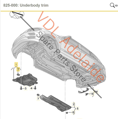 83A825236 83A825236A   Audi Q3 RSQ3 F3 Underbody Splash Panel Guard Noise Insulation 83A825236 / 83A825236A